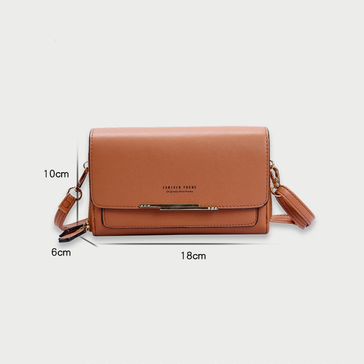 Ladies Wallet Large Capacity Multi-Function Shoulder Bag(Brown) - Single-shoulder Bags by buy2fix | Online Shopping UK | buy2fix
