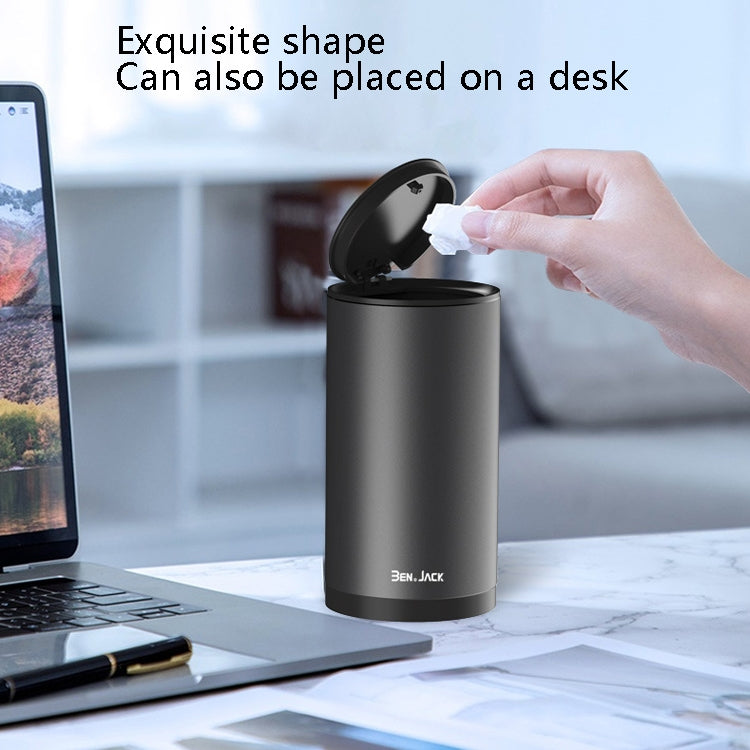 BEN.JACK Car Trash Can Multi-Function Storage Box In Car(Deep Gray With 35 Garbage Bags) by BEN.JACK