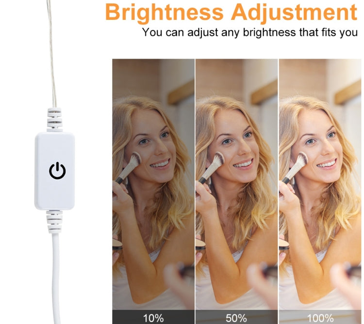 10 in 1 LED Mirror Front Lamp USB Touch Sensor Switch Makeup Live Broadcast Fill Light - Sensor LED Lights by buy2fix | Online Shopping UK | buy2fix