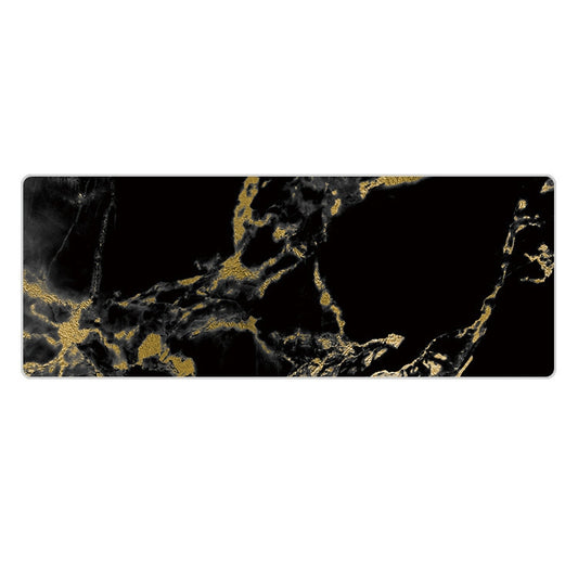 400x900x3mm Marbling Wear-Resistant Rubber Mouse Pad(Black Gold Marble) by buy2fix