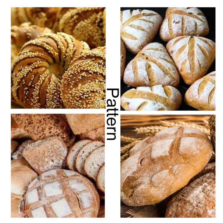 Bread Baguette Round Knife Wooden Double-Sided Bread Trimming Knife With 5 Blades, Specification: Pattern 1 Flower Pear Wood - Gadgets by buy2fix | Online Shopping UK | buy2fix