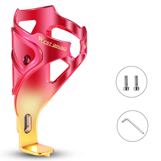 WEST BIKING YP0704033 Bicycle Gradient Water Bottle Holder PC Colorful Cup Bracket(Red Gradient Gold) by WEST BIKING