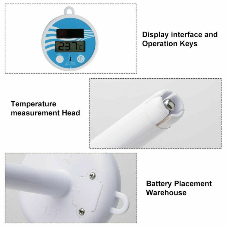 BL9057 Solar Swimming Pool Thermometer Swimming Pool Equipment Floating Water Thermometer with Digital Display Function(-20 -50 Celsius) - Other by buy2fix | Online Shopping UK | buy2fix