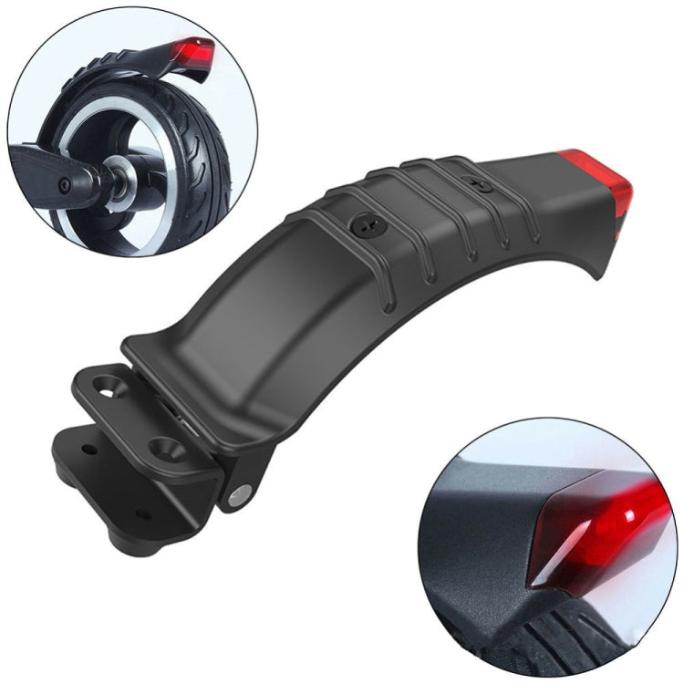 For 5 inch / 5.5 inch / 6.5 inch Electric Scooter Carbon Fiber Aluminum Alloy Rear Fender with LED Tail Light(Black) by buy2fix