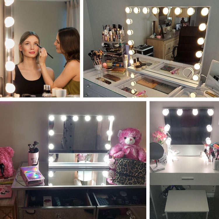 14 LEDs Mirror Front Light Dimmable Makeup Mirror USB Touch Control Light(White Light) - Night Lights by buy2fix | Online Shopping UK | buy2fix
