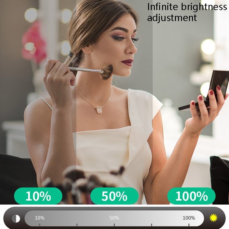 14 LEDs Mirror Front Light Dimmable Makeup Mirror USB Touch Control Light(White Light) - Night Lights by buy2fix | Online Shopping UK | buy2fix