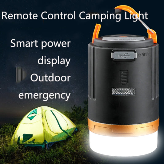 YD-29 Remote Control Camping Light Outdoor Lighting Portable USB Tent Light LED Lantern Lamp(Black) by buy2fix