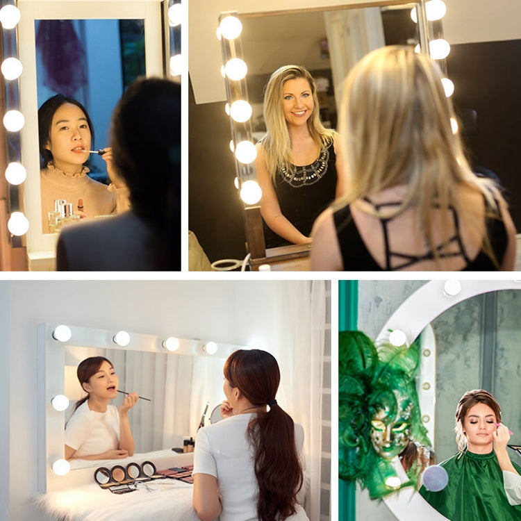 2 LEDs Cosmetic Room Bathroom Mirror Front Light USB Three-Color Dimming Light by buy2fix