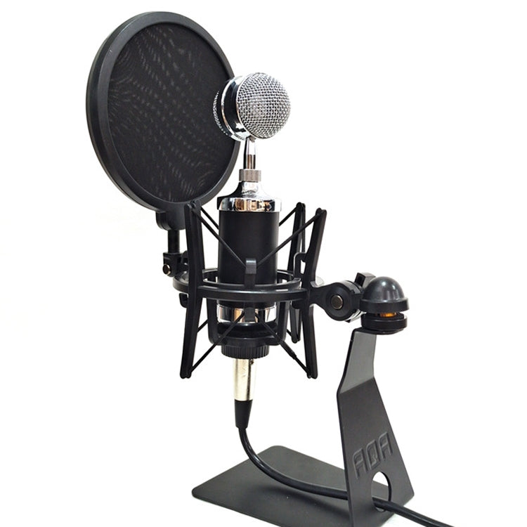 SH-101 Microphone Shockproof Bracket Condenser Microphone Blowout Cover Set(Black) by buy2fix