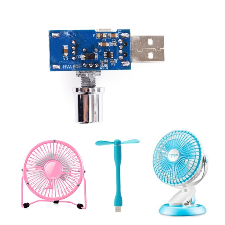 2 PCS HW-602 USB Fan Governor Wind Speed Controller Air Volume Regulator Cooling Mute Multifunction Noise Reduction Switch Module by buy2fix