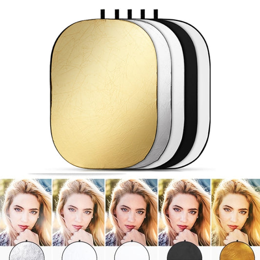 90 x 120cm 5-in-1 Silver / Soft / Gold / White / Black Folding Photo Studio Reflector Board by buy2fix