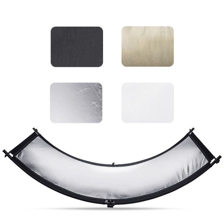 FOMITO U-Shaped Curved Photo Studio Reflector Board 4 In 1 Gold Silver White Black Reflective Board - Camera Accessories by buy2fix | Online Shopping UK | buy2fix