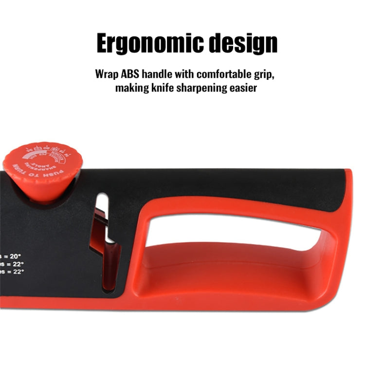 4- In-1 Adjustable Manual Knife Sharpener Multifunctional Knife Sharpener(Black Red) - Knife Sharpener by buy2fix | Online Shopping UK | buy2fix