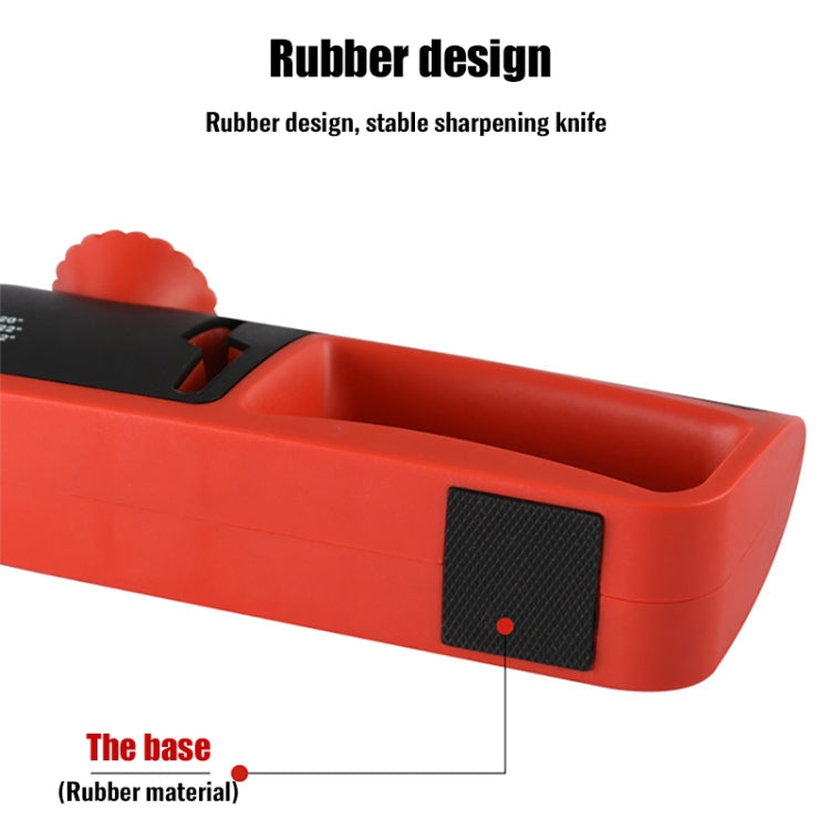 4- In-1 Adjustable Manual Knife Sharpener Multifunctional Knife Sharpener(Black Red) - Knife Sharpener by buy2fix | Online Shopping UK | buy2fix
