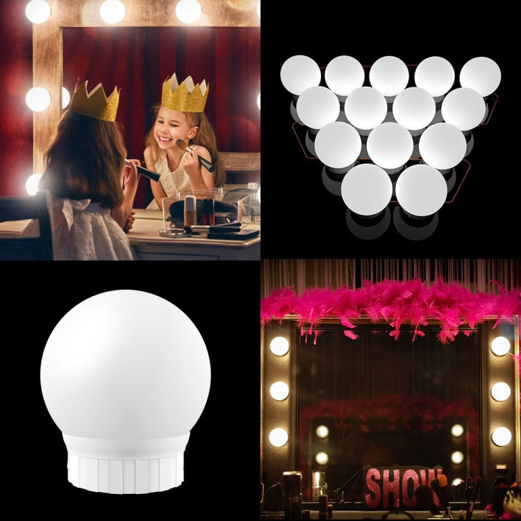 3 Color Temperature Mirror Front Lamp USB Simple Bathroom Makeup Light Bulbs, Power source: 6 LEDs by buy2fix