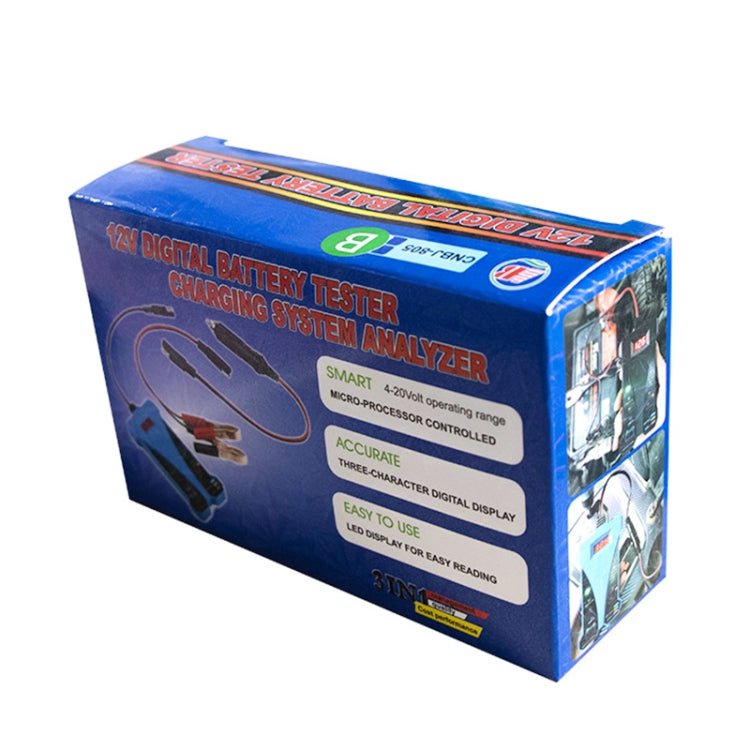 12V Three-In-One Battery Tester Digital Display Tester (Blue) - Electronic Test by buy2fix | Online Shopping UK | buy2fix