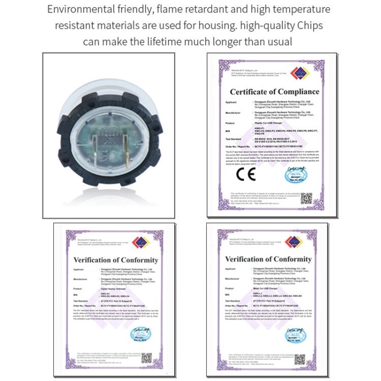 2 In 1 Modified Car Double Digital Voltage Current Table Measuring Instrument(Red Light) - Clocks & Car Meters by buy2fix | Online Shopping UK | buy2fix