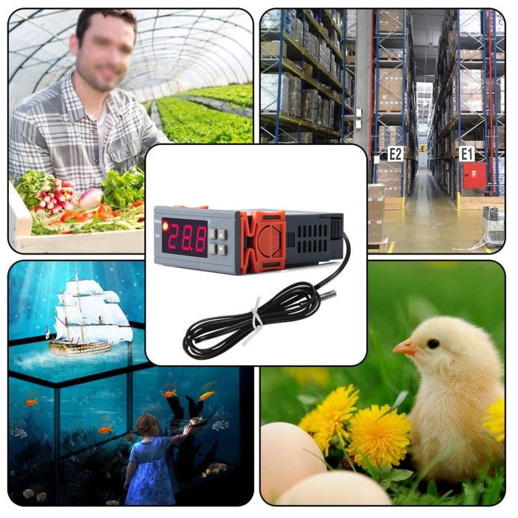 MH-1210W Digital LCD Temperature Controller Thermocouple Thermostat Regulator with Sensor Termometer, Temperature Range: -50 to 110 Degrees Celsius - Thermostat & Thermometer by buy2fix | Online Shopping UK | buy2fix