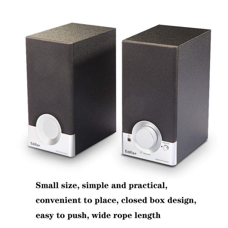 Edifier R18T Notebook Desktop Computer Mini Speaker Small Subwoofer, US Plug(Black) - by Edifier | Online Shopping UK | buy2fix