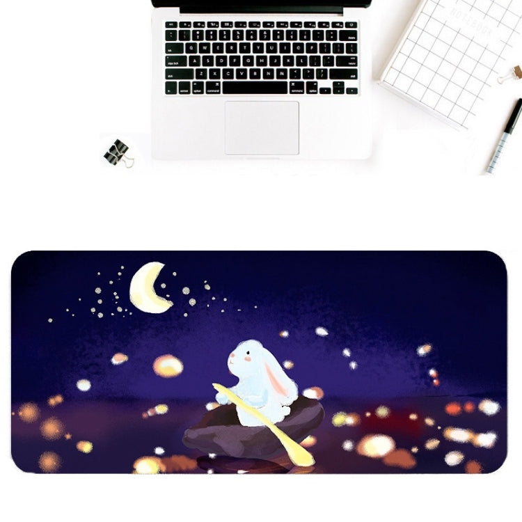 400x900x4mm illustration Cartoon Pattern Waterproof Non-Slip Mouse Pad(Yellow Cat) by buy2fix