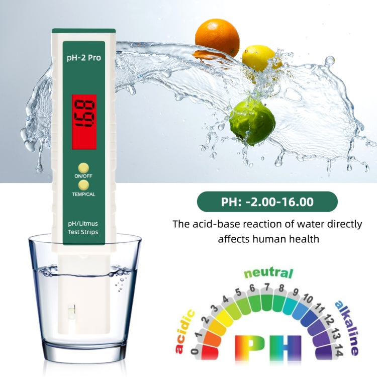 PH-2 Pro Litmus Tester Litmus Test Paper Color Change PH Meter Water Quality Meter - PH & Moisture Meter by buy2fix | Online Shopping UK | buy2fix