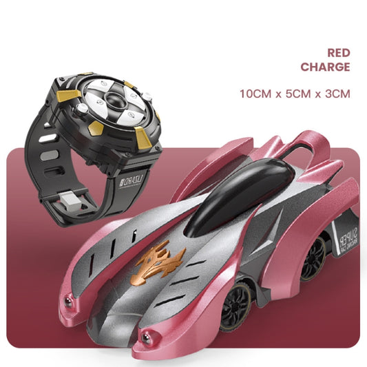 Remote Control Wall Climbing Car Mini Electric Remote Control Car Children Toy(Red Charge Watch RC Edition) by buy2fix
