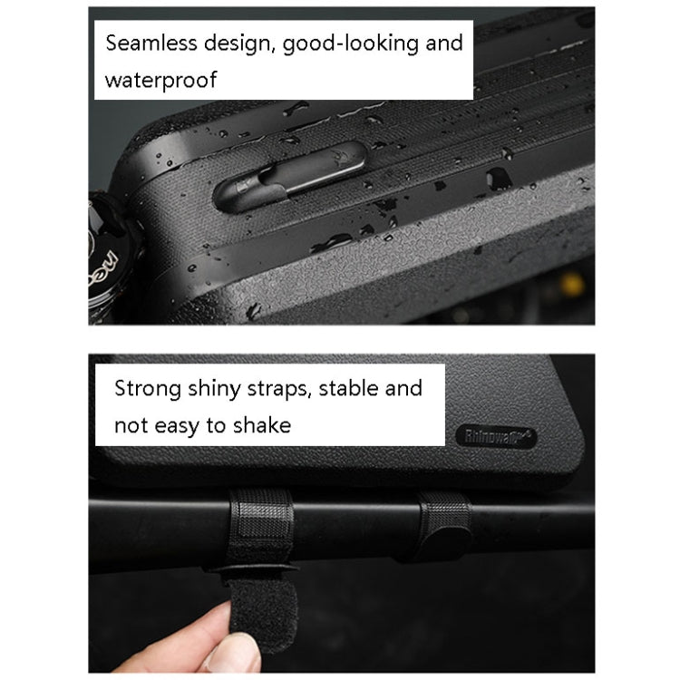 Rhinowalk K30 Waterproof Bicycle Top Tube Package Mountain Bike Hard Shell Front Beam Bag(Black) by Rhinowalk