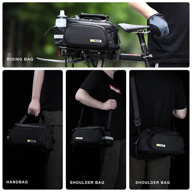 Rhinowalk Riding Equipment Bicycle Rear Bag, Colour: RK6200B Matt Black by Rhinowalk