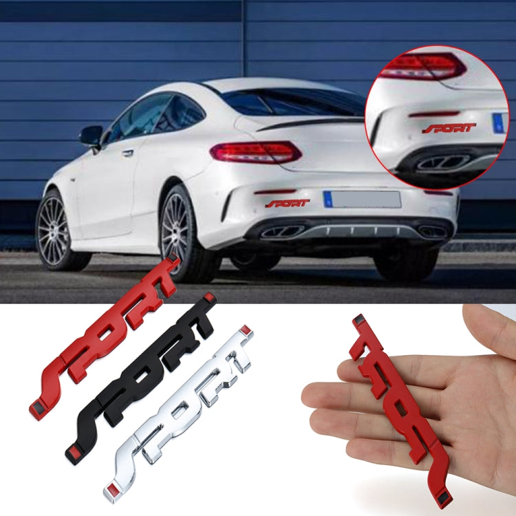 6 PCS Metal 3D Stereo Car Sticker Modified Sport Tail Sticker Body Sticker(Red) by buy2fix