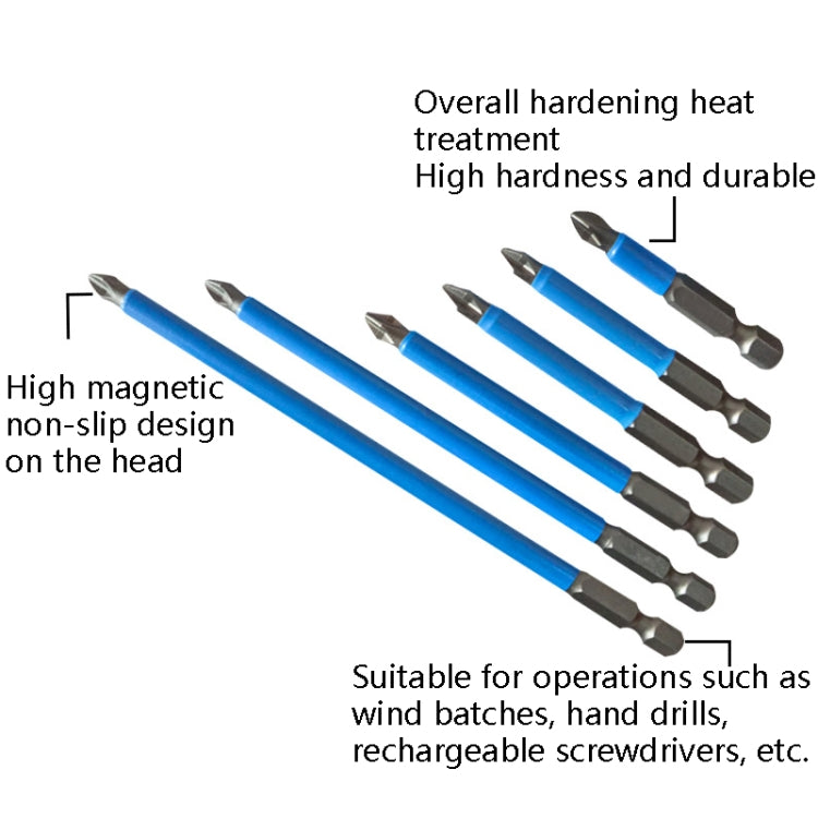 7PCS/set PH2 Strong Magnetic Hand Drill Screwdriver Mouth Anti-Slip Screwdriver Bit - Drill & Drill Bits by buy2fix | Online Shopping UK | buy2fix