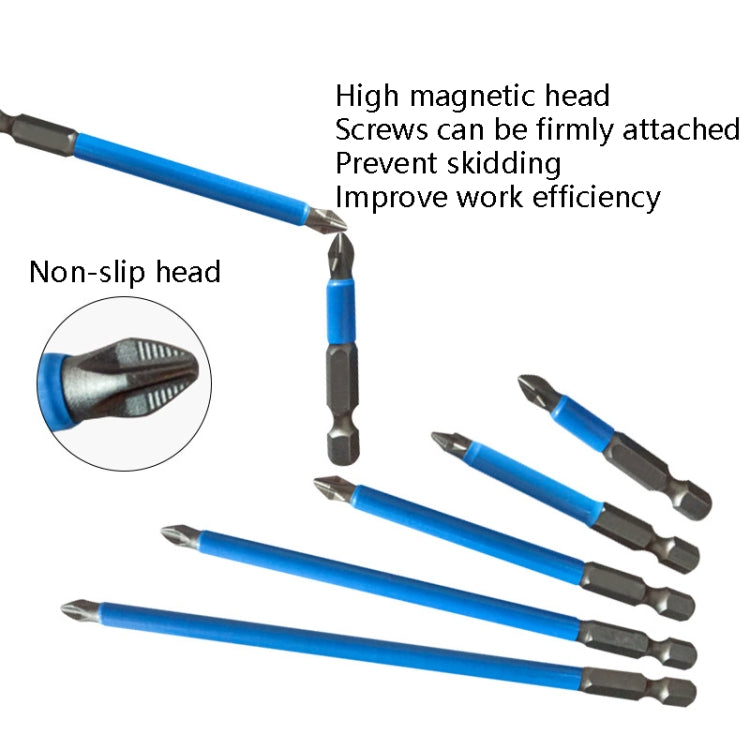 7PCS/set PH2 Strong Magnetic Hand Drill Screwdriver Mouth Anti-Slip Screwdriver Bit - Drill & Drill Bits by buy2fix | Online Shopping UK | buy2fix