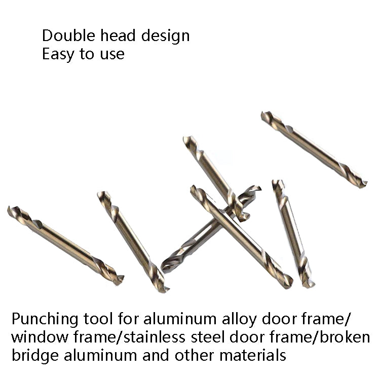 5pcs M35 Cobalt-Containing Twist Drill Bit High-Speed Steel Double Head Metal Steel Plate Expansion Hole Drill, Model: Double Head 3.2mm - Drill & Drill Bits by buy2fix | Online Shopping UK | buy2fix