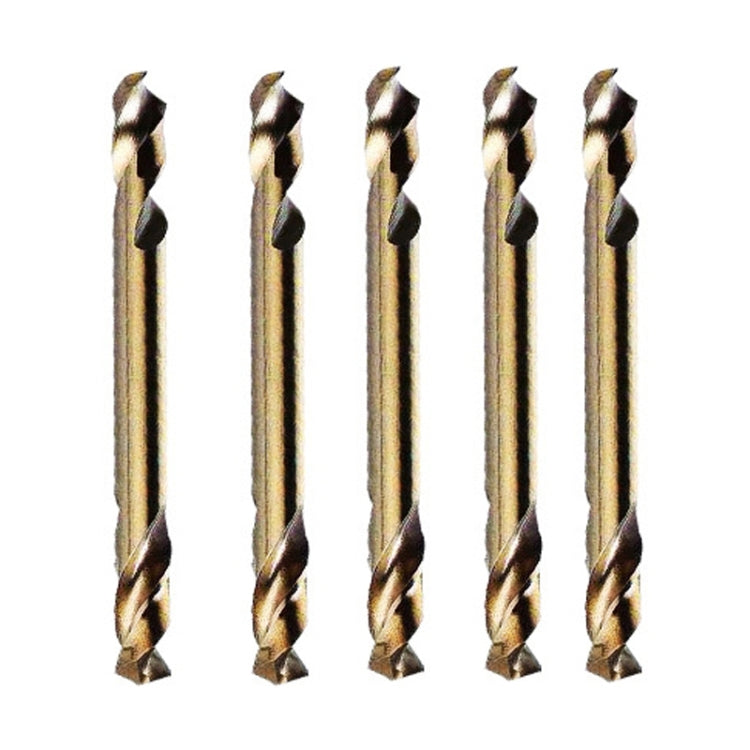5pcs M35 Cobalt-Containing Twist Drill Bit High-Speed Steel Double Head Metal Steel Plate Expansion Hole Drill, Model: Double Head 4.5mm - Drill & Drill Bits by buy2fix | Online Shopping UK | buy2fix