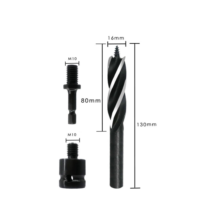 Electric Wrench Hole Opener Woodman Door Lock Rhinestone Drill Template Rejection Drill Bit, Model: 16mm - Drill & Drill Bits by buy2fix | Online Shopping UK | buy2fix