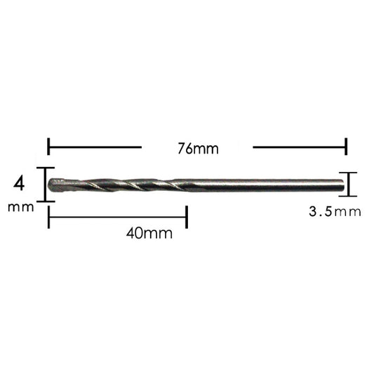 2pcs Hand Electric Drill Shock Drill Wall Mix Soil Cement Wall Construction Drill Bit, Model: 4x76mm Round Handle - Drill & Drill Bits by buy2fix | Online Shopping UK | buy2fix
