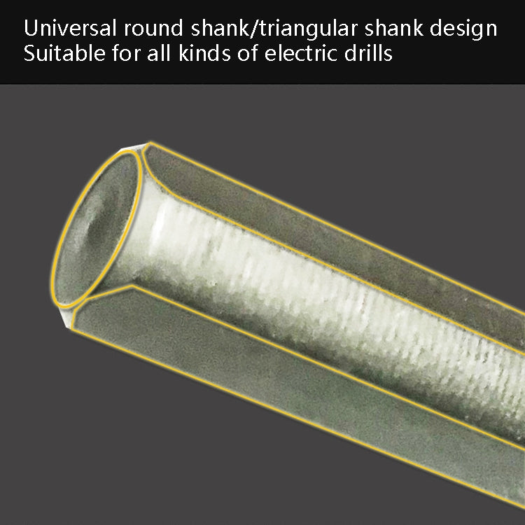 2pcs Hand Electric Drill Shock Drill Wall Mix Soil Cement Wall Construction Drill Bit, Model: 10.5x110mm Triangle Handle - Drill & Drill Bits by buy2fix | Online Shopping UK | buy2fix