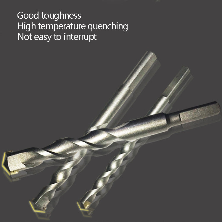 2pcs Hand Electric Drill Shock Drill Wall Mix Soil Cement Wall Construction Drill Bit, Model: 10.5x110mm Triangle Handle - Drill & Drill Bits by buy2fix | Online Shopping UK | buy2fix