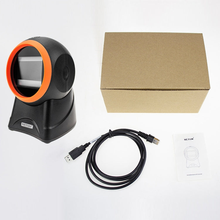 NETUM 2050 Supermarket Cashier Barcode QR Code Scanner Desktop Vertical Scanner, Specification: Enhanced Version by NETUM