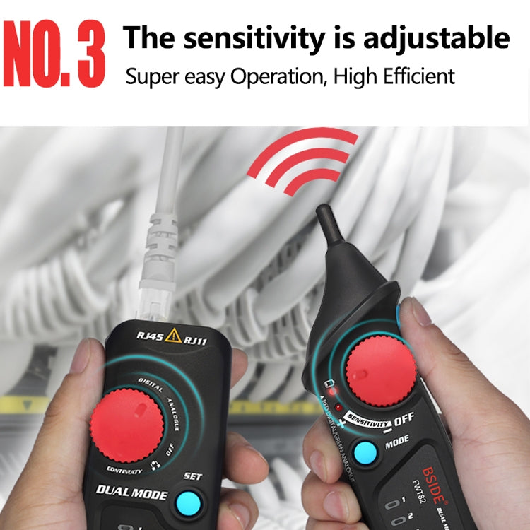 BSIDE FWT82 Analog And Digital Dual-Mode Anti-Interference Intelligent Line Finder Network Cable Tracker by BSIDE