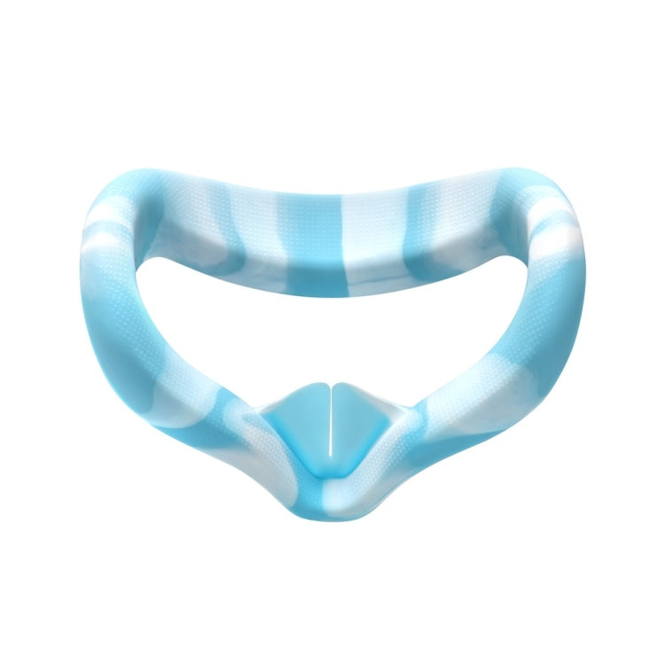 VR Silicone Eye Cover Anti-Sweat And Decontamination Color VR Goggles For Oculus Quest 2(White Blue) - VR Accessories by buy2fix | Online Shopping UK | buy2fix