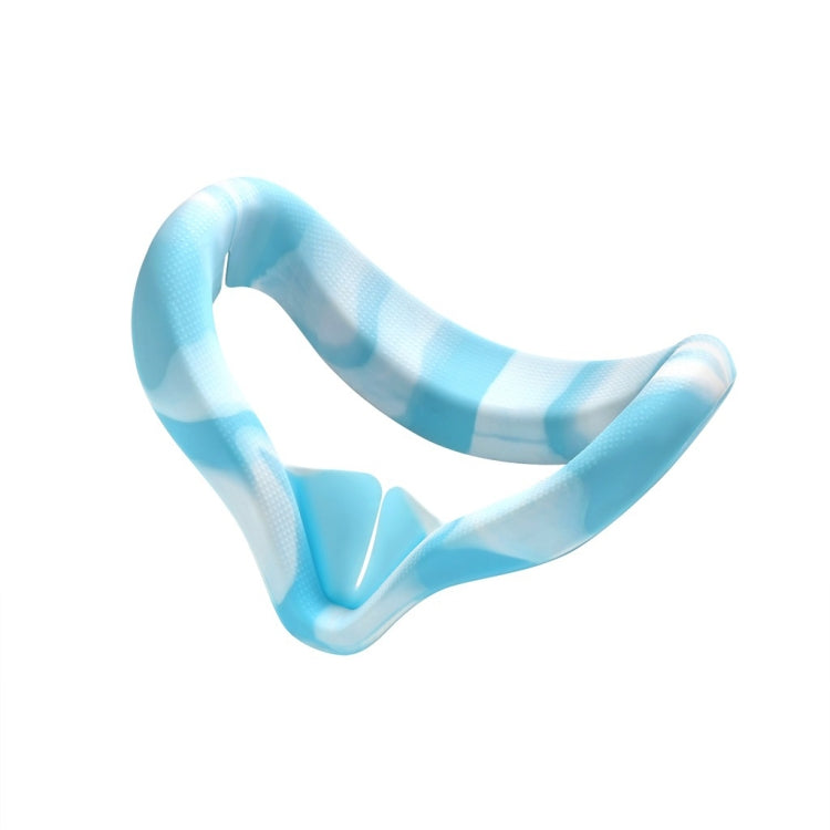 VR Silicone Eye Cover Anti-Sweat And Decontamination Color VR Goggles For Oculus Quest 2(White Blue) - VR Accessories by buy2fix | Online Shopping UK | buy2fix