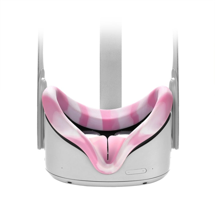 VR Silicone Eye Cover Anti-Sweat And Decontamination Color VR Goggles For Oculus Quest 2(White Pink) - VR Accessories by buy2fix | Online Shopping UK | buy2fix