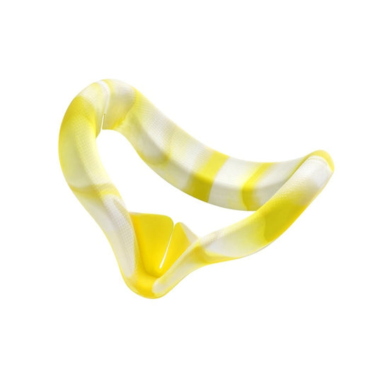 VR Silicone Eye Cover Anti-Sweat And Decontamination Color VR Goggles For Oculus Quest 2(White Yellow) by buy2fix