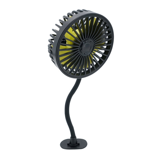 F408 Car Silicone Hose Fan Multi-Angle Adjustment USB Fan(Black) - Heating & Fans by buy2fix | Online Shopping UK | buy2fix