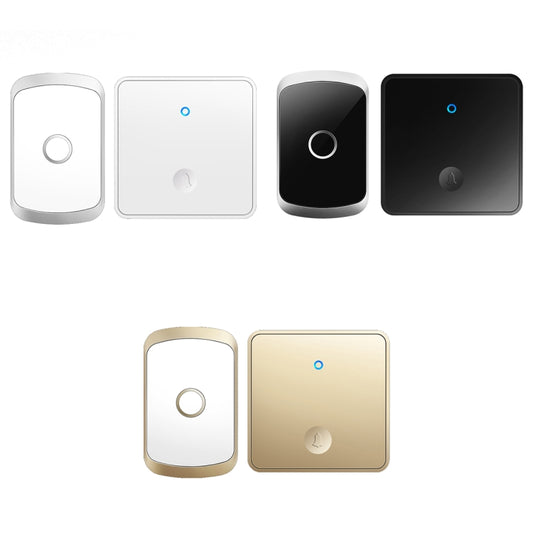 CACAZI FA50 1 For 1 Push-button Self-generating Wireless Doorbell, Plug:US Plug(White) by CACAZI