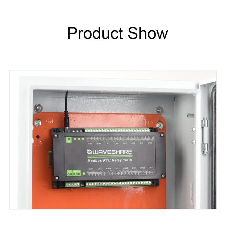 Waveshare 24921 Modbus RTU 16-Ch Relay Module, RS485 Interface, With Multiple Isolation Protection Circuits by Waveshare