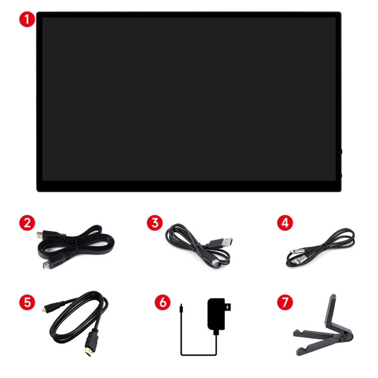 Waveshare 13.3 Inch 2K 2560×1440 HDMI/Type-C Display Interface AMOLED Touch Display(US Plug) - Modules Expansions Accessories by Waveshare | Online Shopping UK | buy2fix