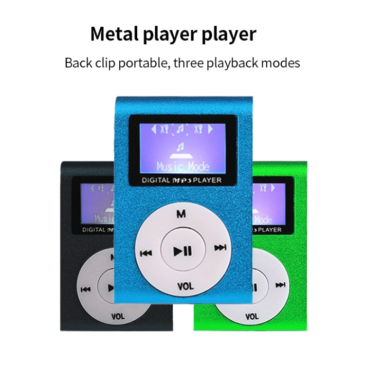 512M+Earphone+Cable Mini Lavalier Metal MP3 Music Player with Screen(Purple) - MP3 Player by buy2fix | Online Shopping UK | buy2fix