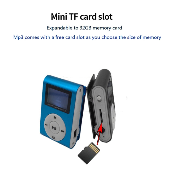 512M+Earphone+Cable Mini Lavalier Metal MP3 Music Player with Screen(Purple) - MP3 Player by buy2fix | Online Shopping UK | buy2fix