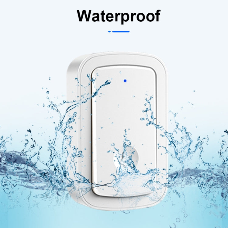 CACAZI A19 1 For 1 Wireless Music Doorbell without Battery, Plug:UK Plug(White) by CACAZI